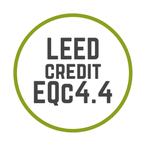 LEED CREDIT EQc4.4 icon - The composite wood and agrifiber products such as engineered wood, particleboard, medium density fiberboard (MDF), plywood, wheatboard, strawboard, panel substrates and door cores contain no added urea-formaldehyde resins.